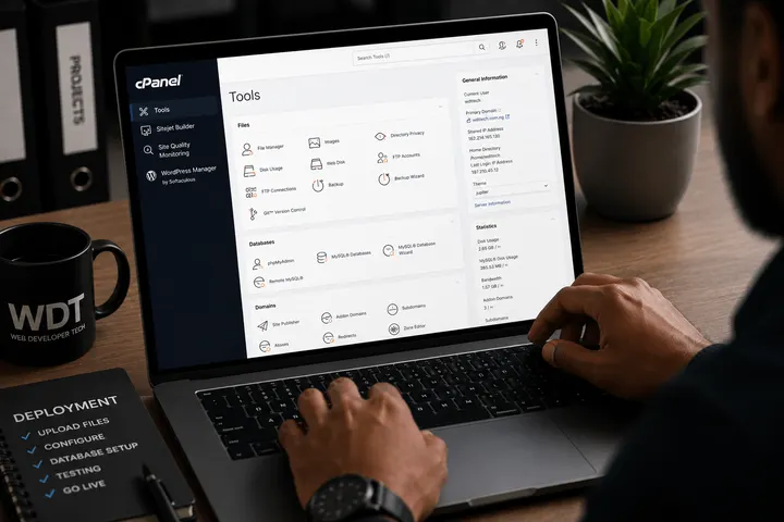 Deploying a website from the cPanel hosting control panel
