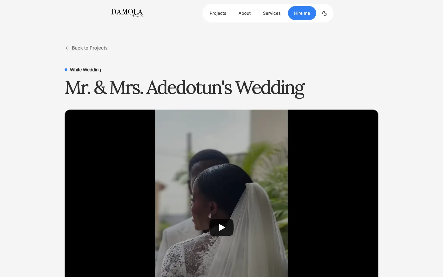 Damola Visuals: the problem before the new website
