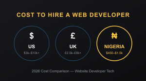 How Much Does It Cost to Hire a Web Developer in 2026? (US vs UK vs Nigeria)