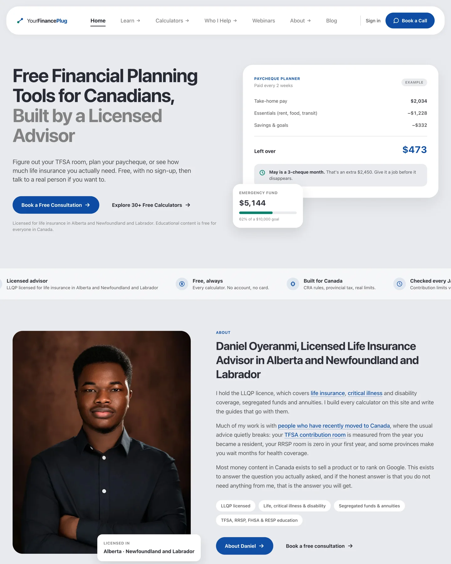 YourFinancePlug website shown on desktop and mobile